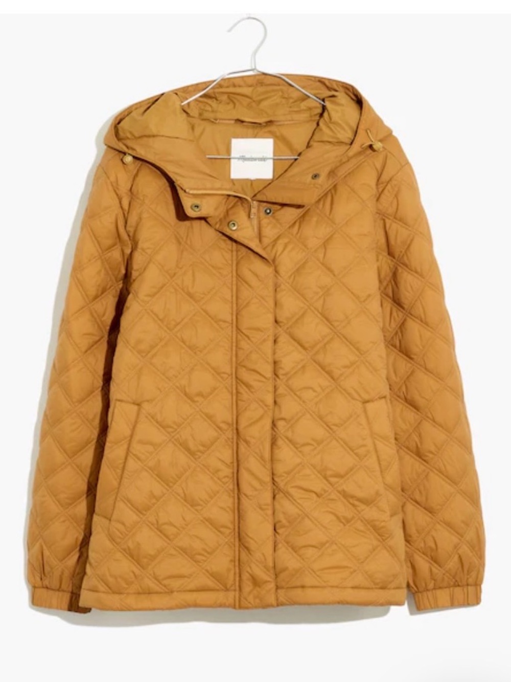 Madewell Airpuff Quilted Packable Puffer Jacket Toffee Brown Size S